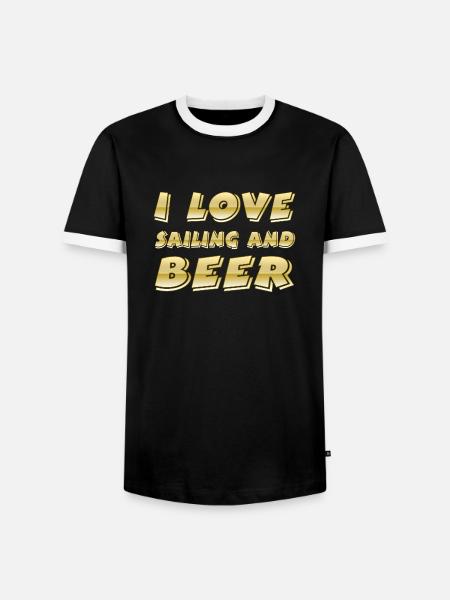 Sail - Men's Ringer Shirt - black/white