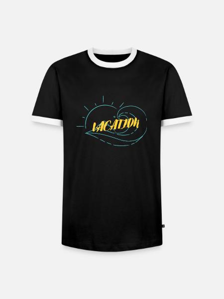 Ready for a holiday? - Men's Ringer Shirt - black/white
