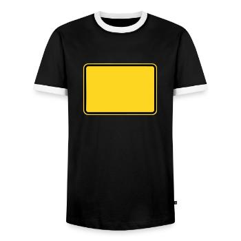 signe de Ville - Votre ville - votre ville - T-shirt contrasté Homme - noir/blanc - Devant - AI Model Female 172 light (172cm) & AI Model Male 178 light (178cm)