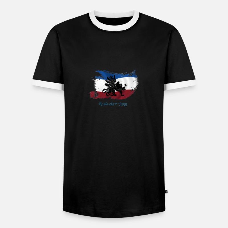 rostocker_jung_hellblau - Männer Kontrast-T-Shirt - Schwarz/Weiß