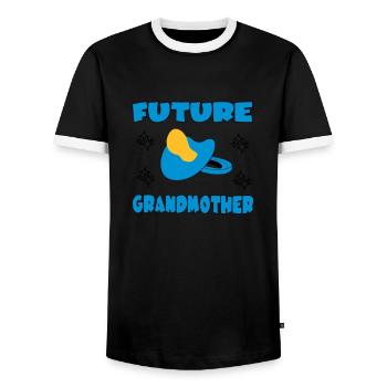 Future grandmother - Men's Ringer Shirt - black/white - Front - AI Model Female 172 light (172cm) & AI Model Male 178 light (178cm)