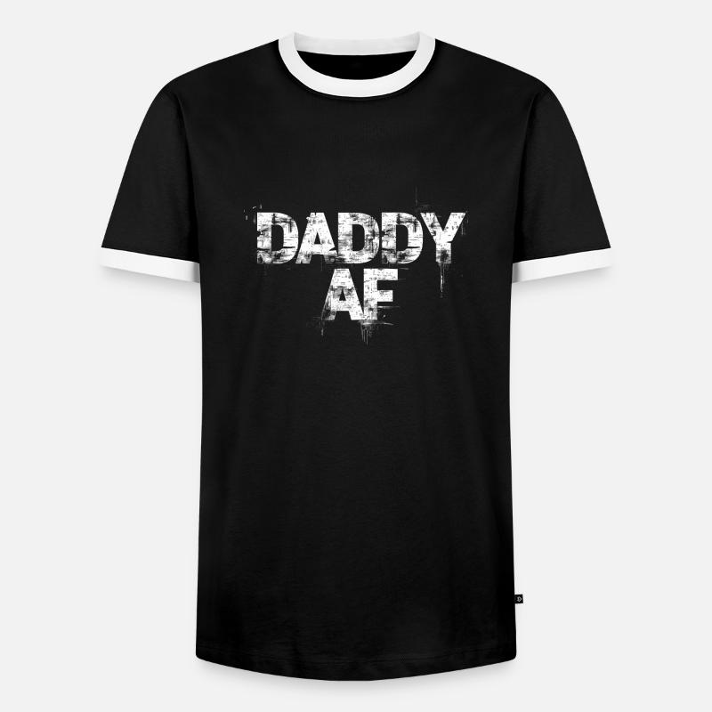 Daddy AF - Männer Kontrast-T-Shirt - Schwarz/Weiß