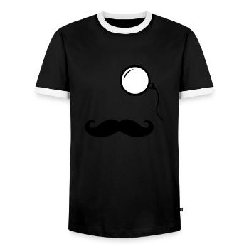 Like a Sir - Männer Kontrast-T-Shirt - Schwarz/Weiß - Vorne - AI Model Female 172 light (172cm) & AI Model Male 178 light (178cm)