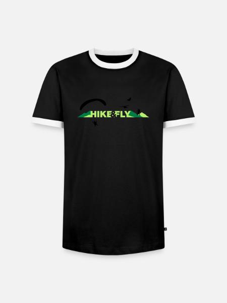 Hike & Fly - Men's Ringer Shirt - black/white