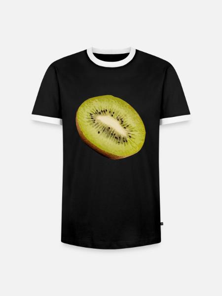 Kiwi - Men's Ringer Shirt - black/white