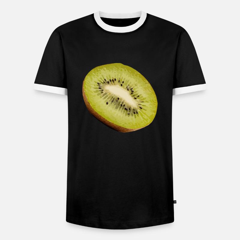Kiwi - Men's Ringer Shirt - black/white