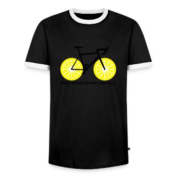 Easy peasy lemon squeezy - Männer Kontrast-T-Shirt - Schwarz/Weiß - Vorne - AI Model Female 172 light (172cm) & AI Model Male 178 light (178cm)