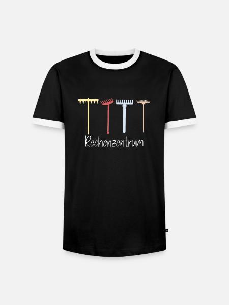 Rechenzentrum Garten Natur - Männer Kontrast-T-Shirt - Schwarz/Weiß