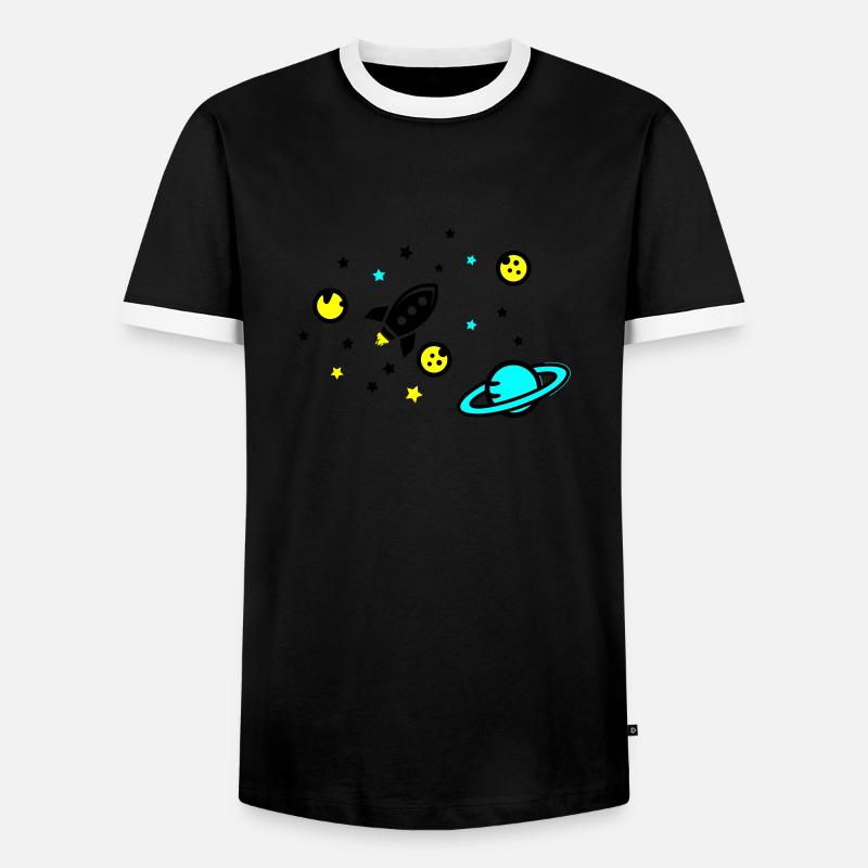 Universe - Men's Ringer Shirt - black/white
