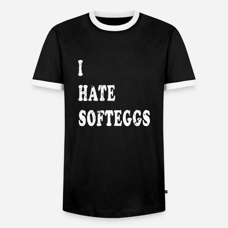 Softeggs denglish Spruch - Men's Ringer Shirt - black/white