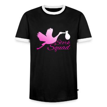 Stork Squad Labor & Delivery Nurse - Männer Kontrast-T-Shirt - Schwarz/Weiß - Vorne - AI Model Female 172 light (172cm) & AI Model Male 178 light (178cm)