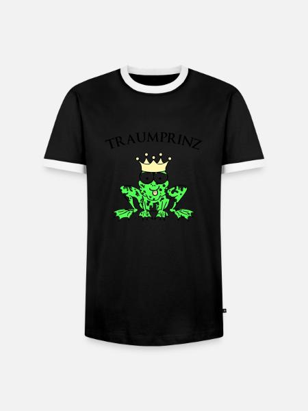 Prince Charming Frog King - Men's Ringer Shirt - black/white