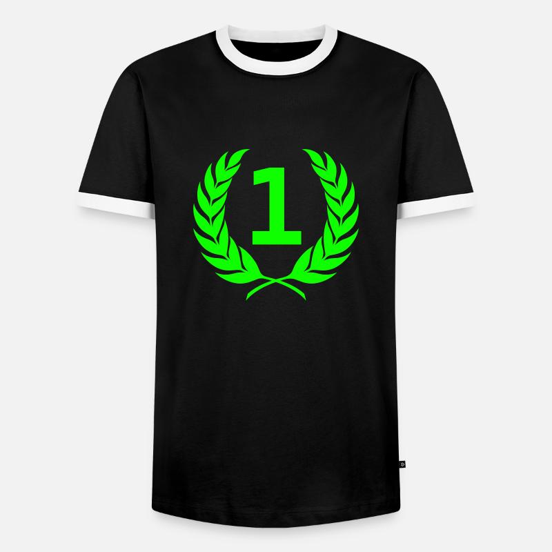 Sieger - Gewinner - Männer Kontrast-T-Shirt - Schwarz/Weiß