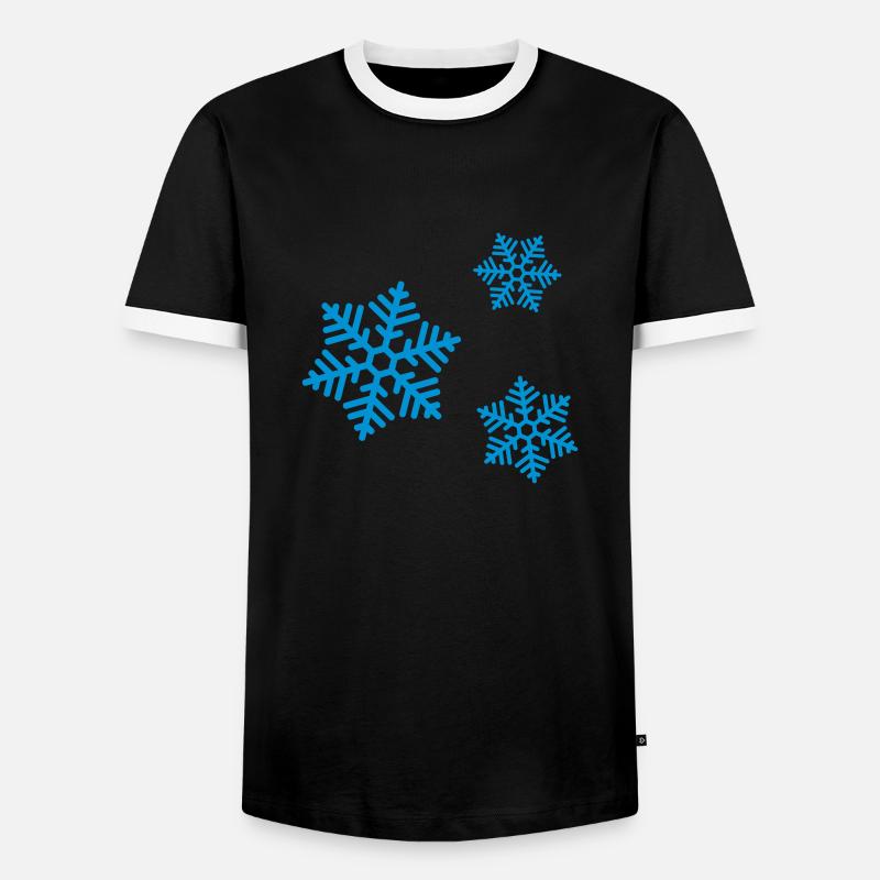 Eiskristalle - Men's Ringer Shirt - black/white