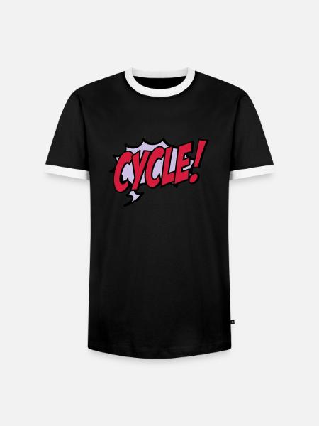 cycle - T-shirt contrasté Homme - noir/blanc