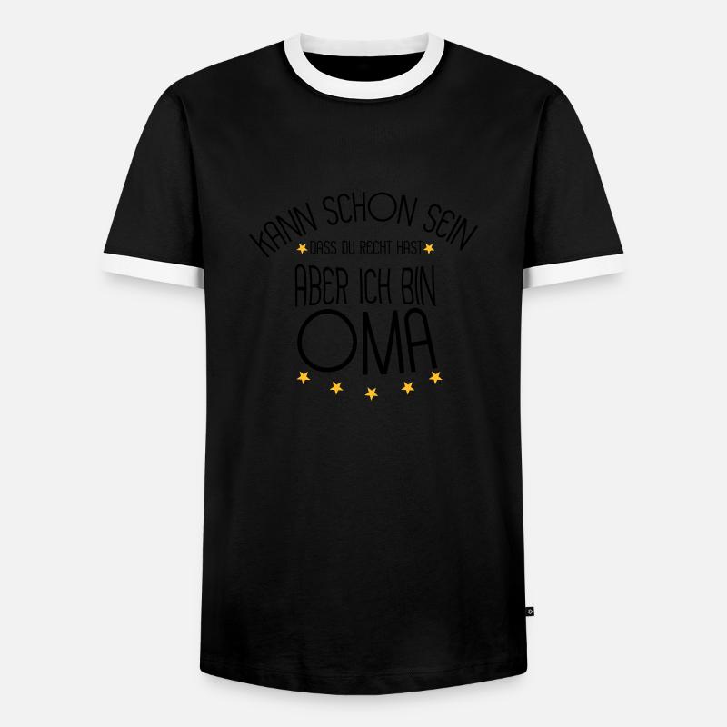 Oma - Männer Kontrast-T-Shirt - Schwarz/Weiß