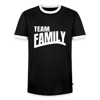 family awesome awesome holiday family adoption - Männer Kontrast-T-Shirt - Schwarz/Weiß - Vorne - AI Model Female 172 light (172cm) & AI Model Male 178 light (178cm)