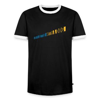 better with a dog - Männer Kontrast-T-Shirt - Schwarz/Weiß - Vorne - AI Model Female 172 light (172cm) & AI Model Male 178 light (178cm)