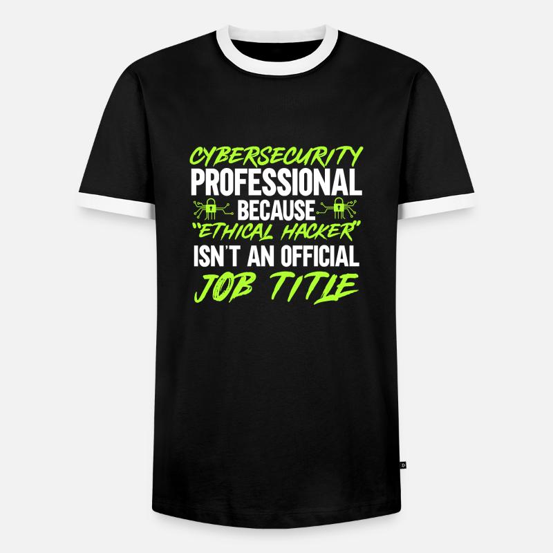 Cybersecurity Hackers IT Security - Men's Ringer Shirt - black/white