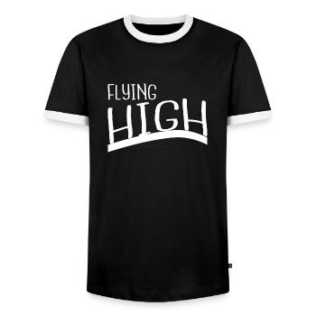 flight training aircraft technology present idea - Men's Ringer Shirt - black/white - Front - AI Model Female 172 light (172cm) & AI Model Male 178 light (178cm)