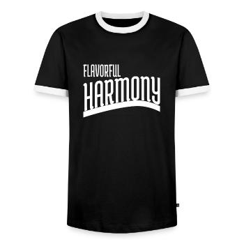 funny sayings power of unity happy present idea - Men's Ringer Shirt - black/white - Front - AI Model Female 172 light (172cm) & AI Model Male 178 light (178cm)