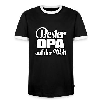 Bester Opa Spruch Geschenk - Männer Kontrast-T-Shirt - Schwarz/Weiß - Vorne - AI Model Female 172 light (172cm) & AI Model Male 178 light (178cm)