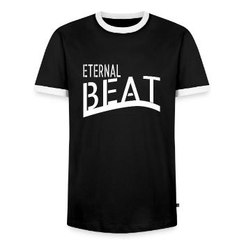 timeless awesome cool rhythmic patterns gift - Men's Ringer Shirt - black/white - Front - AI Model Female 172 light (172cm) & AI Model Male 178 light (178cm)