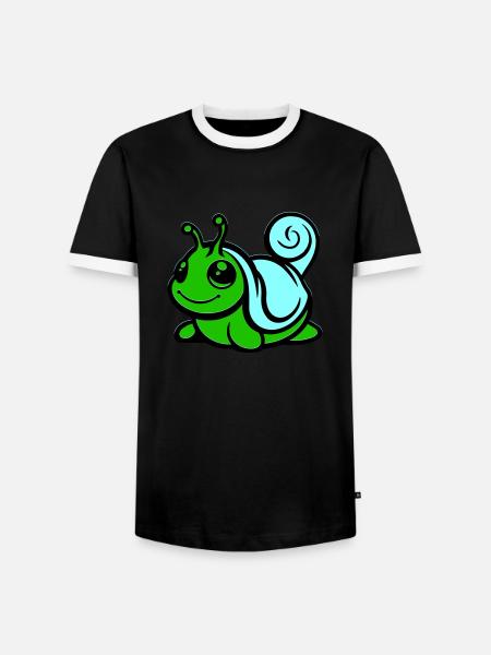 Snail Comic - Men's Ringer Shirt - black/white