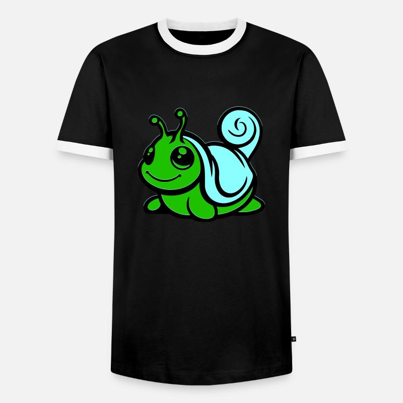Snail Comic - Men's Ringer Shirt - black/white