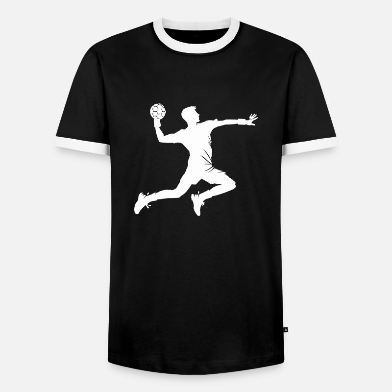 handball - Men's Ringer Shirt - black/white