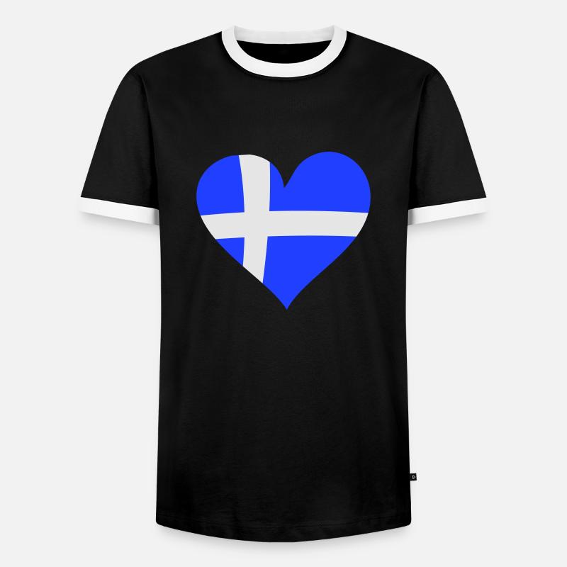 grèce - T-shirt contrasté Homme - noir/blanc