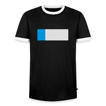 _blank_kurz - Männer Kontrast-T-Shirt - Schwarz/Weiß - Vorne - AI Model Female 172 light (172cm) & AI Model Male 178 light (178cm)