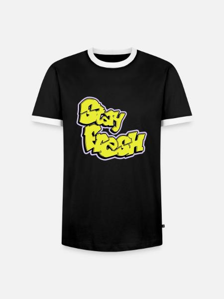 Stay Fresh - Men's Ringer Shirt - black/white