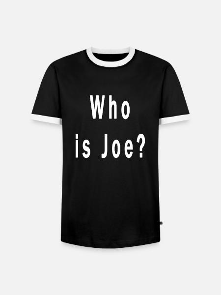 Who is Joe? - Männer Kontrast-T-Shirt - Schwarz/Weiß