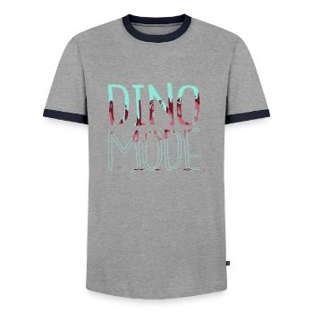 Green Gift Idea Funny Sayings Happy Gift Fun Funny - Men's Ringer Shirt - grey/navy  - Front - AI Model Female 172 light (172cm) & AI Model Male 178 light (178cm)