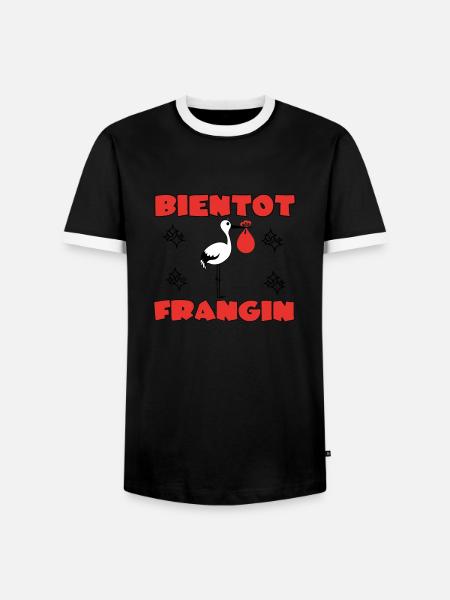 BIENTOT FRANGIN - T-shirt contrasté Homme - noir/blanc