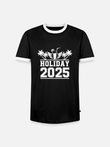 Holiday 2025 - Men's Ringer Shirt - black/white