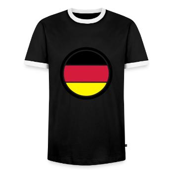 Allemagne emblème - T-shirt contrasté Homme - noir/blanc - Devant - AI Model Female 172 light (172cm) & AI Model Male 178 light (178cm)