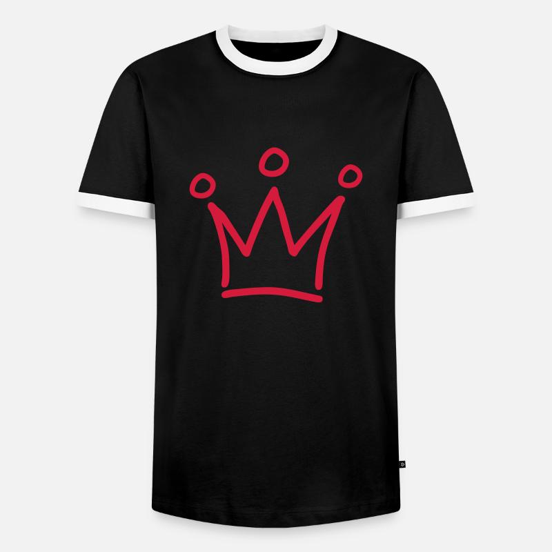 krone - Männer Kontrast-T-Shirt - Schwarz/Weiß