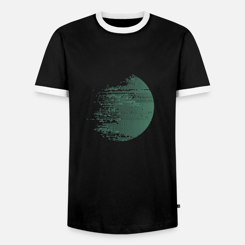 Digital Circle - Men's Ringer Shirt - black/white