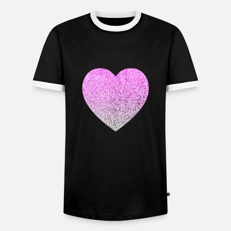 glitter - Männer Kontrast-T-Shirt - Schwarz/Weiß