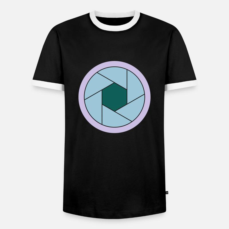 Blende - Männer Kontrast-T-Shirt - Schwarz/Weiß