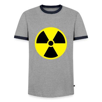 radioactive - T-shirt contrasté Homme - gris/marine  - Devant - AI Model Female 172 light (172cm) & AI Model Male 178 light (178cm)