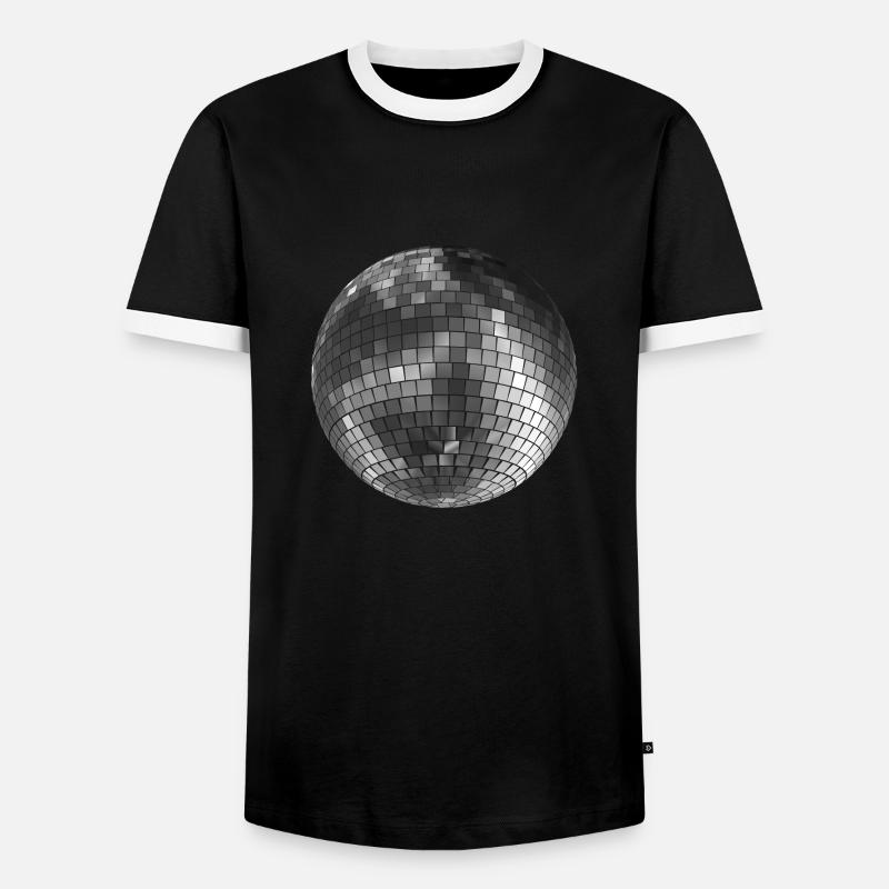 Diskokugel Mirrorball silber - Männer Kontrast-T-Shirt - Schwarz/Weiß