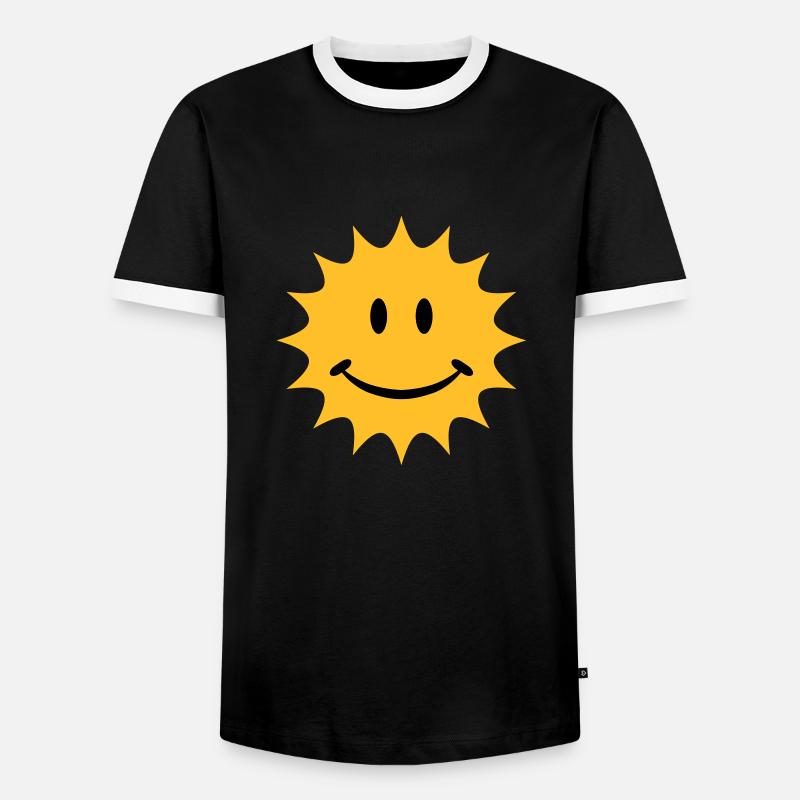 sun - Männer Kontrast-T-Shirt - Schwarz/Weiß