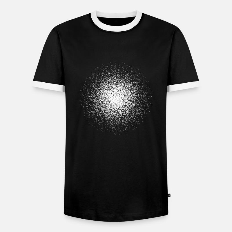 Point cloud white - Men's Ringer Shirt - black/white