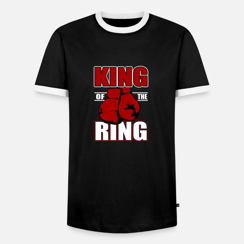 Boxkampf - Männer Kontrast-T-Shirt - Schwarz/Weiß