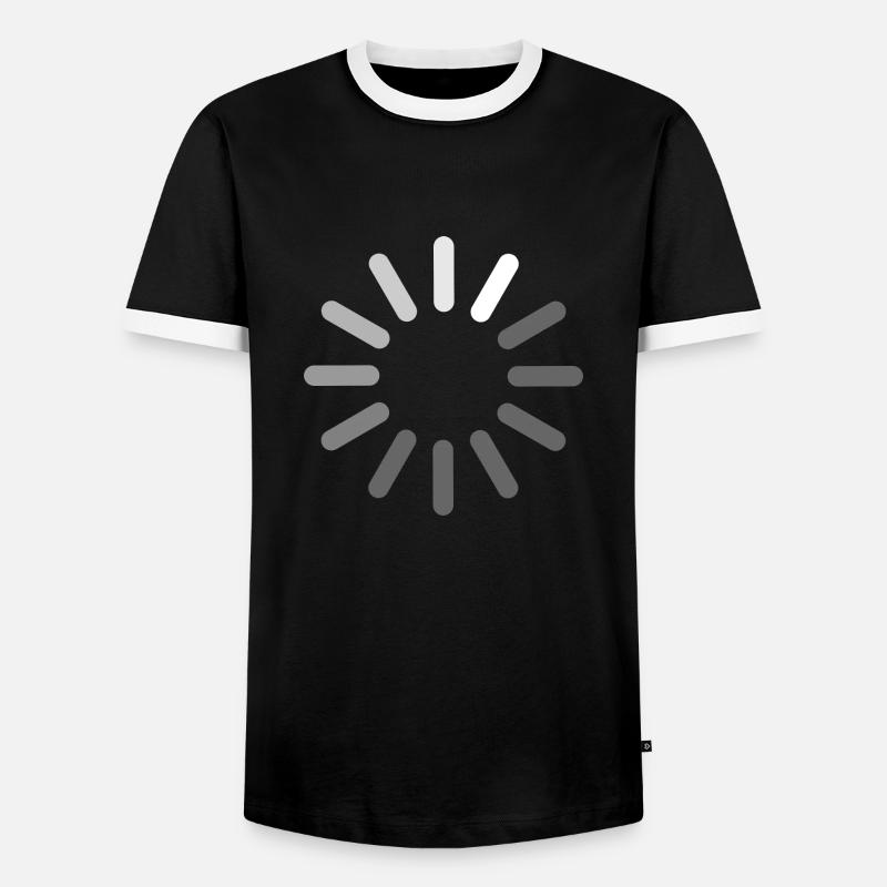 Buffering - loading - symbol - PrintShirt at - Männer Kontrast-T-Shirt - Schwarz/Weiß