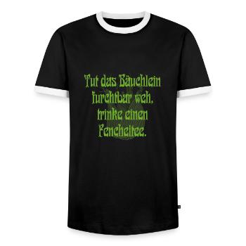 fennel tea - Men's Ringer Shirt - black/white - Front - AI Model Female 172 light (172cm) & AI Model Male 178 light (178cm)