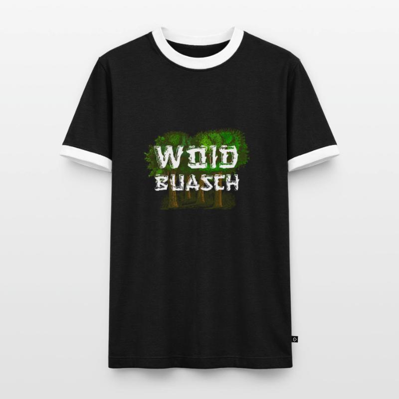 Woidbuasch dialecte dialecte dialecte bois forestier T-shirt contrasté Homme